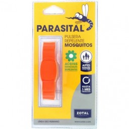 Parasital Pulsera Repelente Mosquitos Naranja