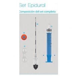 Aguja Epidural Jeringa Epicare 18G X 80 Mm 1 Ud