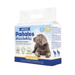 Pañal Perro Macho M 40-50cm 12UD Nayeco