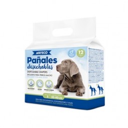 Pañal Perro Macho S 30-40cm 12UD Nayeco