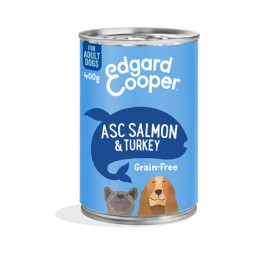 Edgard Cooper Canine Adult Salmon y Pavo  (400 gr/lata)