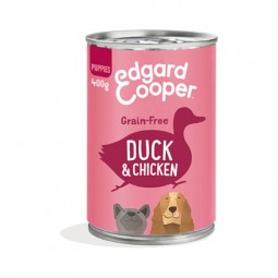 Edgard Cooper Canine Puppy Pato y Pollo (400 gr/lata)