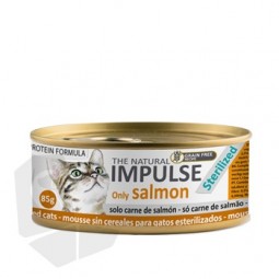 Mousse sin cereales para gatos adultos esterilizados “The Natural Impulse” salmón