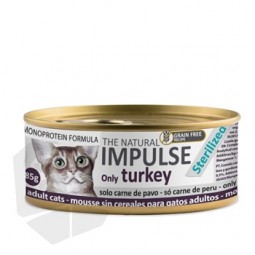 Mousse sin cereales para gatos adultos esterilizados “The Natural Impulse” pavo