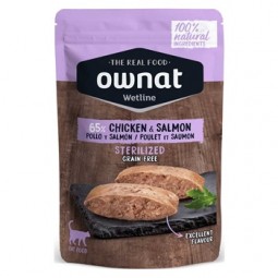 Ownat Wetline Gato Sterilized Pollo y Salmón 85 gr