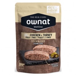 Ownat Wetline Gato Sterilized Pollo y Pavo 85 gr