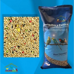 Alimento periquitos y exóticos 1kg Fauna Mix