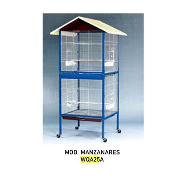 Jaula dos alturas con separador en el medio 60x60x167