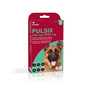 Pulsix 400 Mg/2000 Mg Spot-On Perros 25-40 Kg 4 Pip