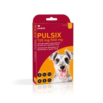 Pulsix 100 Mg/500 Mg Spot-On perros 4 - 10 KG 4 Pip